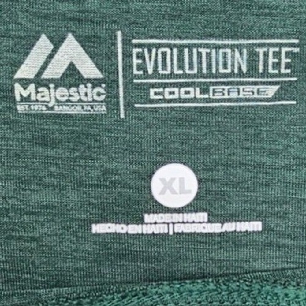 Majestic Milwaukee Bucks NBA Evolution Green Heathered Shirt Mens XL CoolBase‎ - Picture 3 of 9
